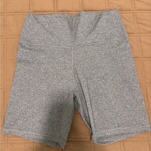 Heathered Gray Biker Shorts